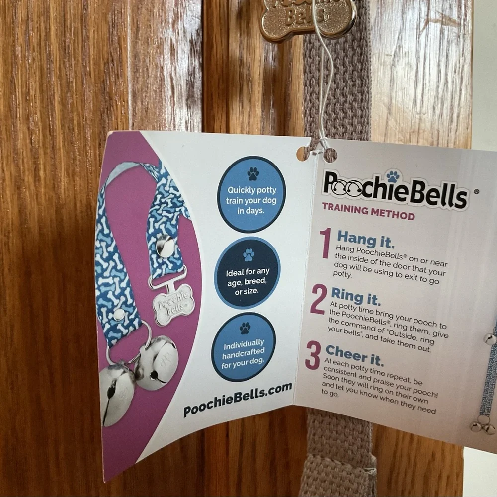 Poochie Bells Doggie Doorbell - beige